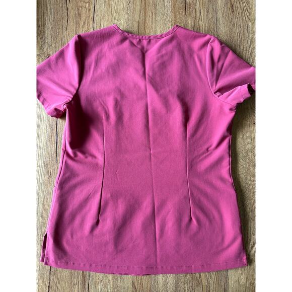 Mandala 5 Pocket Notch Neck Scrub Top Size XS - Picture 5 of 5